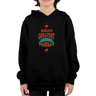 Mens Worlds Greatest Parrain [No 2] Youth Hoodie | Mazezy